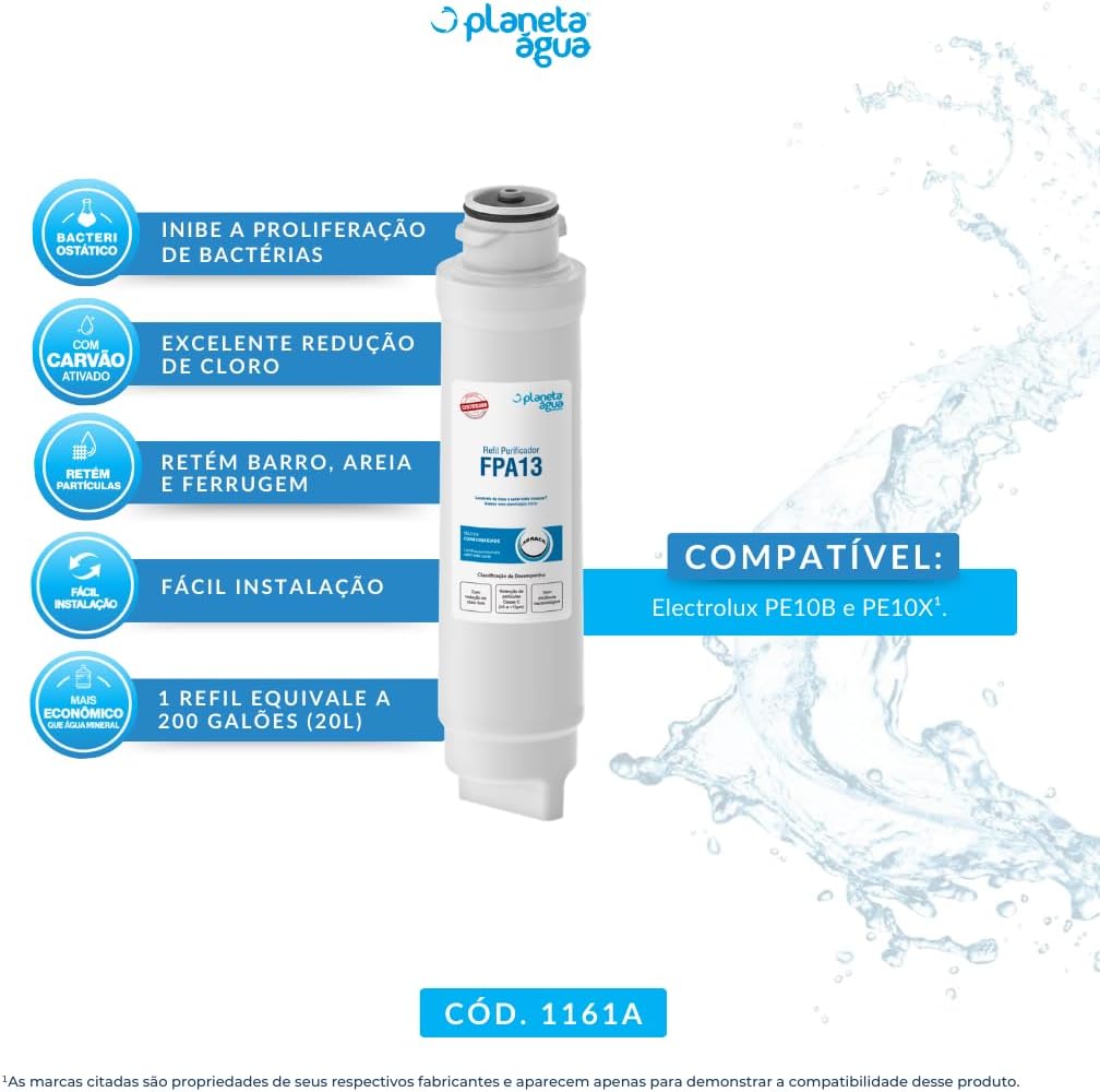 Refil Filtro De Agua Para Purificador Electrolux Fpa13 4